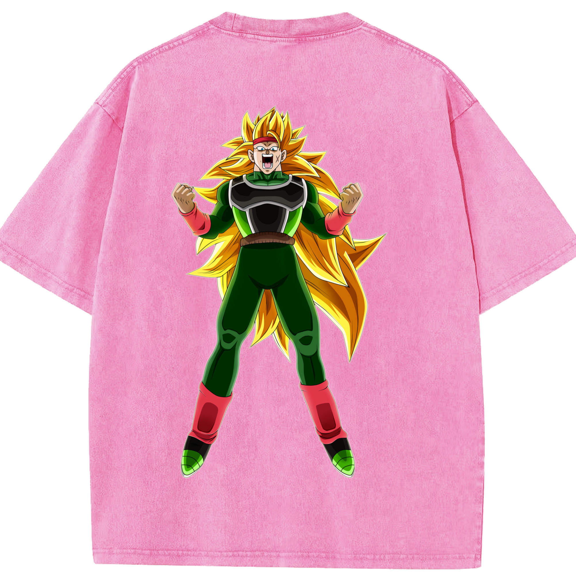 （画像用） ドラゴンボール ブロリー DRAGON BALL Broli 綿100% ヴィンテージ風 半袖Tシャツ（背面プリント）